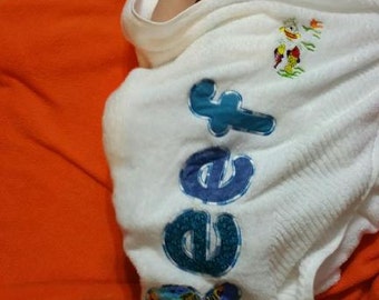 Personalised appliqued towels for babies, children, adults, sports