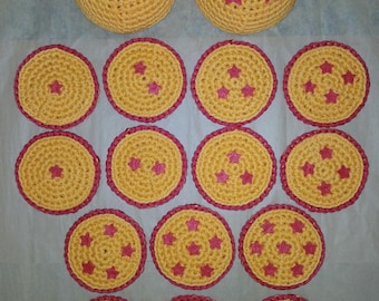 Handmade Crocheted Dragon Ball Inspired Memory Game Gift Set.