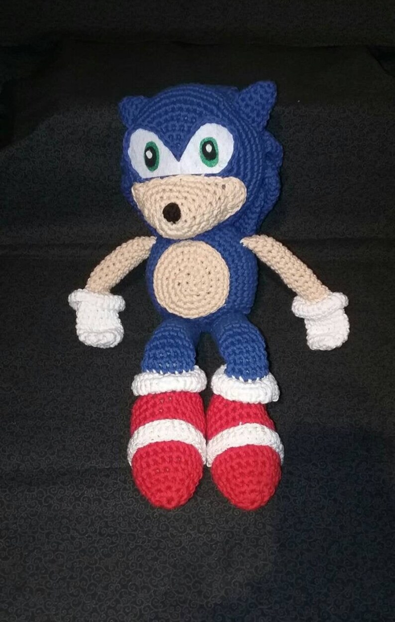 Sonic Inspired Crocheted PlushToyStuffed Animal