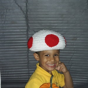 Super Mario Bros Toad Toadette Champignon Crochet Bonnet Nouveau-Né Bébé  Enfant En Bas Âge Enfant Adolescent Adulte Photo Prop Costume D'Halloween -   France