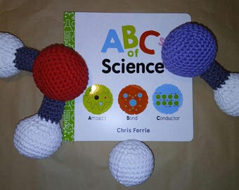 Crocheted ABC's of Science - Molecule and Atoms Gift Set for Baby