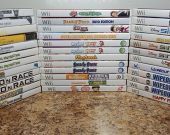 Nintendo Wii Family Fun, Party and Adventure games - Game Party, Resident Evil, Wipeout, Family Feud, Karaoke, Rampage - Disc In Great Cond.