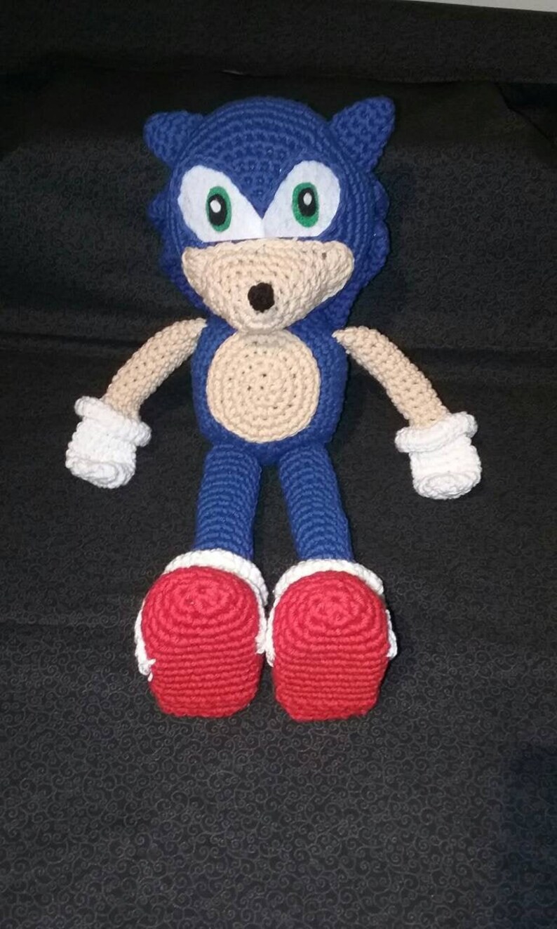 Sonic Inspired Crocheted PlushToyStuffed Animal