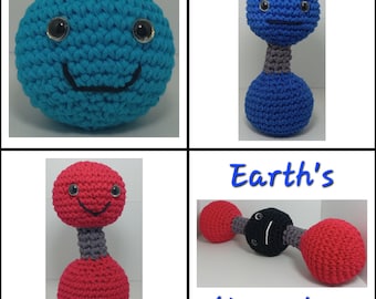 Crocheted Molecule, Compound, and Element Model Stuffed Toys