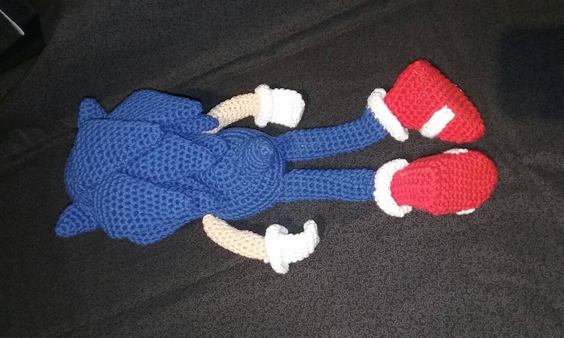 Sonic Inspired Crocheted PlushToyStuffed Animal