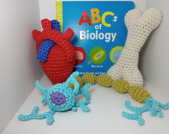 Crocheted ABC's of Biology Book Gift Set for Baby