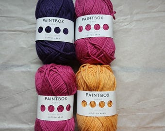 Paintbox Cotton Aran Yarn, Individual Skein, Please Select Color Choice From Drop Down Menu