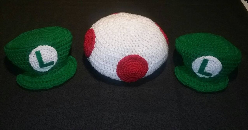 inspired Hats Crocheted Mario Bros