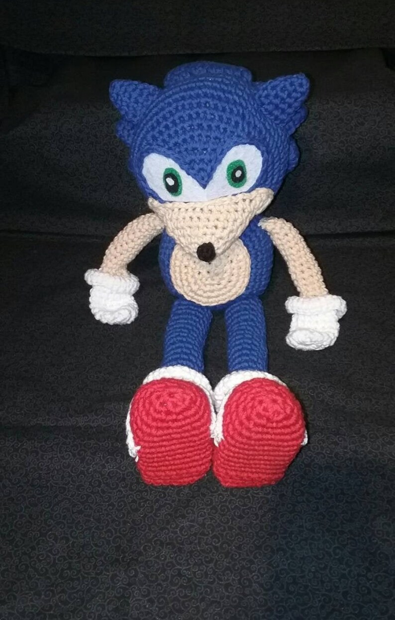 Sonic Inspired Crocheted PlushToyStuffed Animal