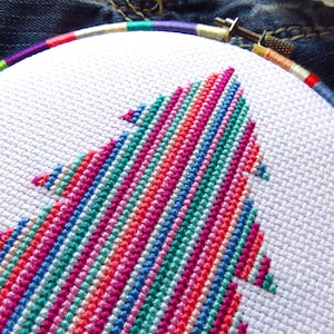 Christmas tree cross stitch pattern, cross stitch beginner, modern cross stitch tree, modern needlepoint, Christmas embroidery pattern