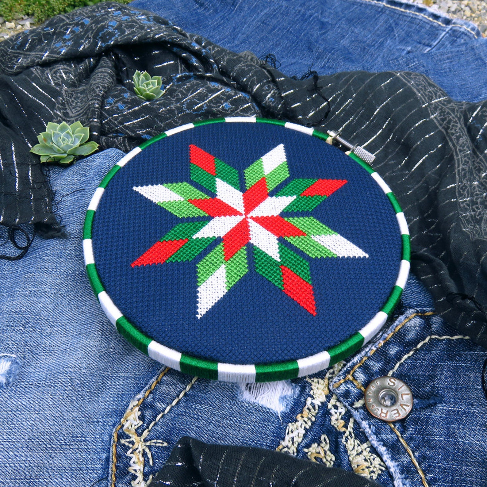 Christmas Cross Stitch Patterns Geometric Cross Stitch Etsy Australia