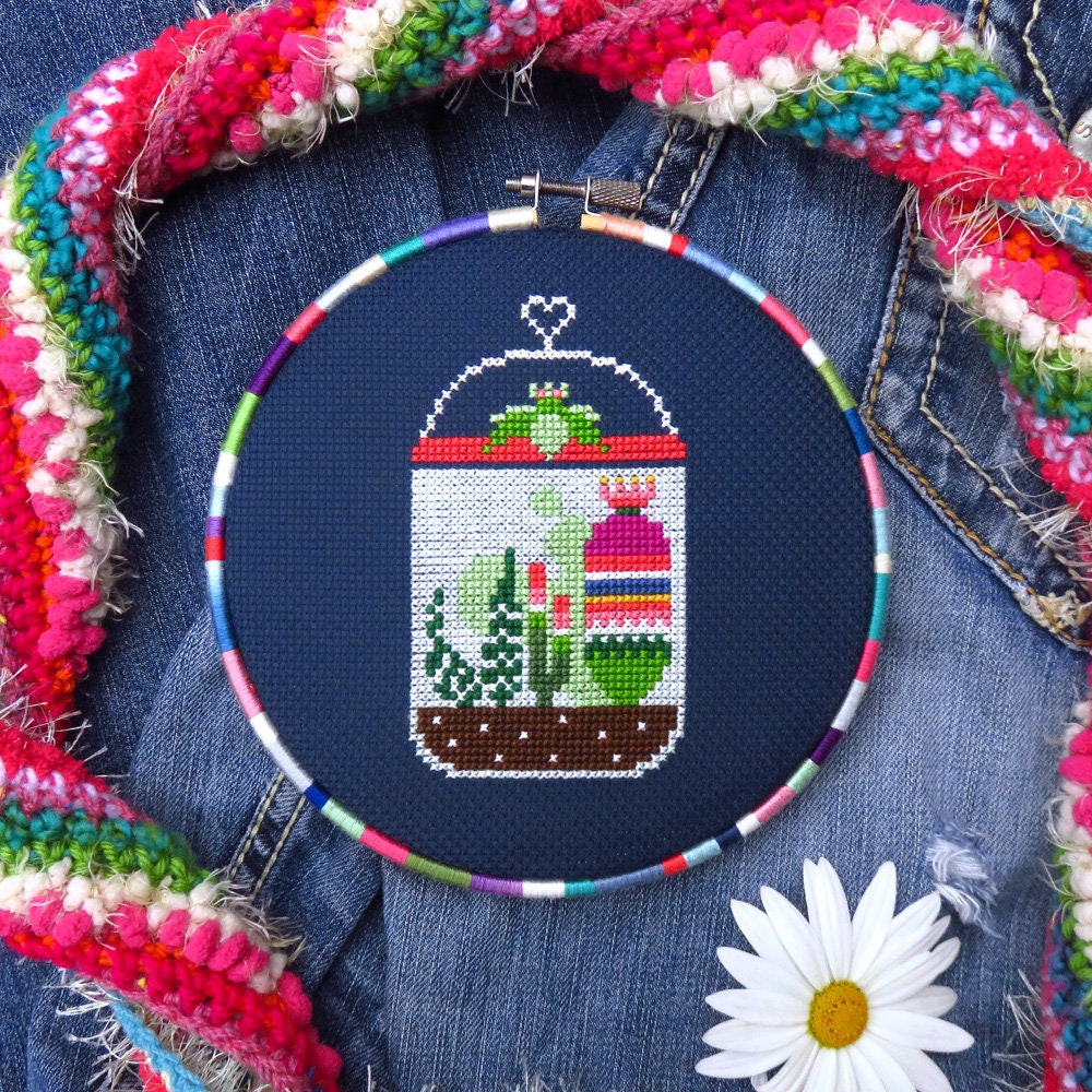 How to frame cross stitch in an embroidery hoop 