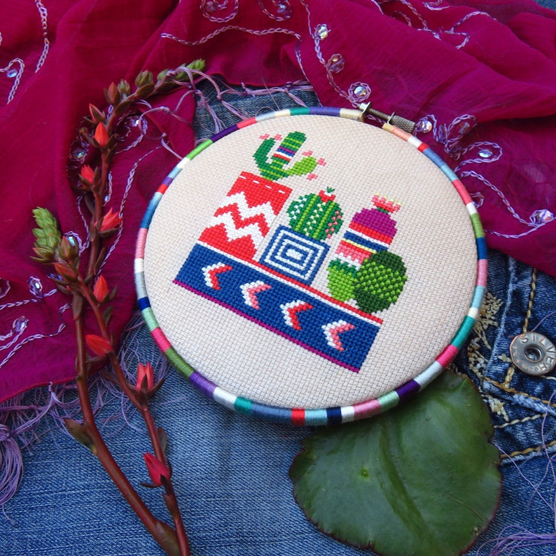 Cross stitch cactus needlepoint, succulent cross stitch pdf, cactus cross stitch pattern pdf cacti cactus embroidery kanavice, punto de cruz
