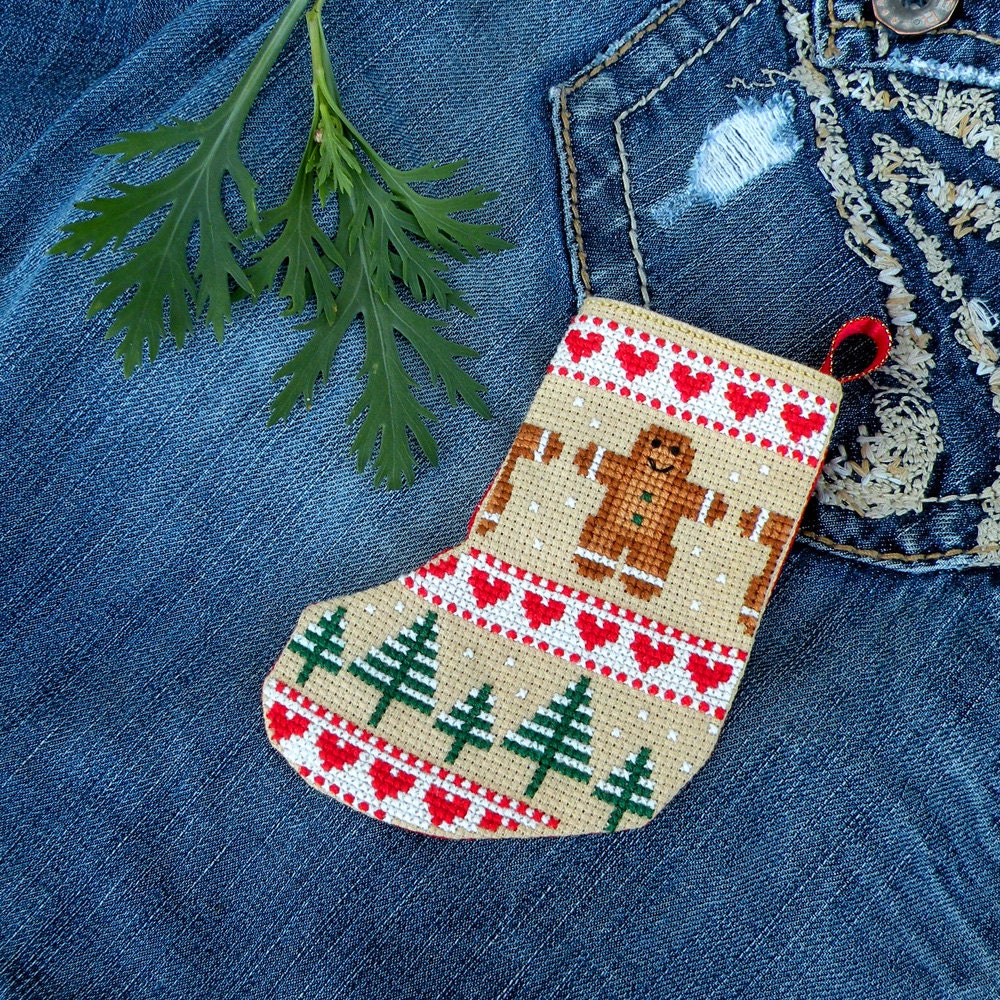 Cross Stitch Christmas Mini Stockings Pattern Cute Christmas Etsy