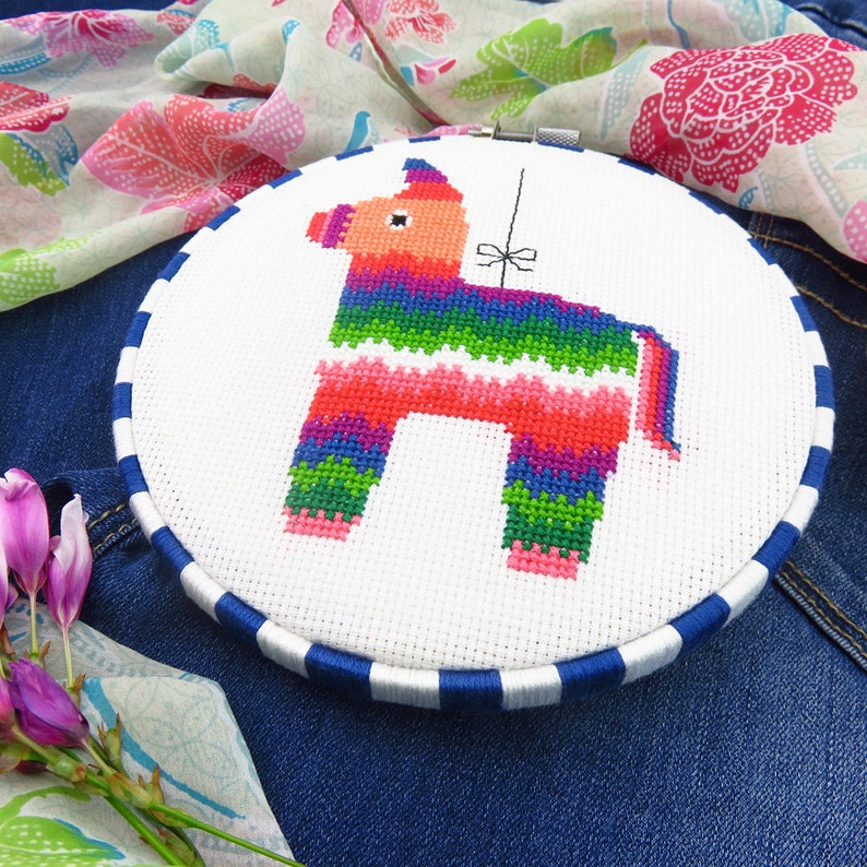 Pinata Birthday Cross Stitch Pattern PDF Cinco De Mayo Etsy Australia Pinata birthday cross stitch pattern pdf cinco de mayo