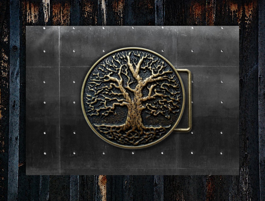 Tree of Life Antique Brass Belt Buckle Original Tree of Life Design ...