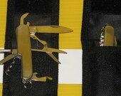 2 Multi-Tool Pocket Knives with Carrying Case Lot of Two 10-Function Multi Tools with Belt Carrying Pouch