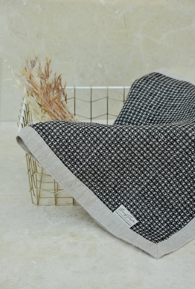 Woven Comfort: Linen Waffle Bath Mat for Your Bathroom - Etsy