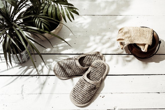 Pure Comfort: Handmade Linen and Cotton Slippers for Home, Sauna, Bath, and  Spa 