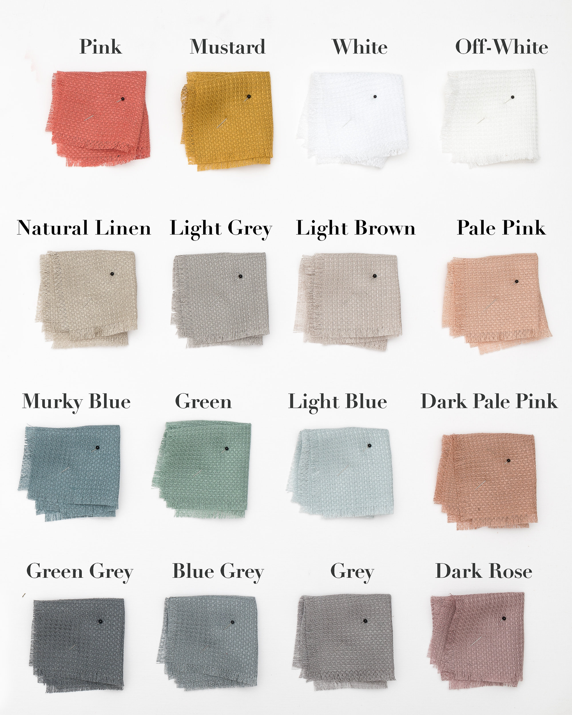 Stonewashed Sample Buy Small WAFFLE Linen Fabric Samples, READY to GO, 32 Colours ...