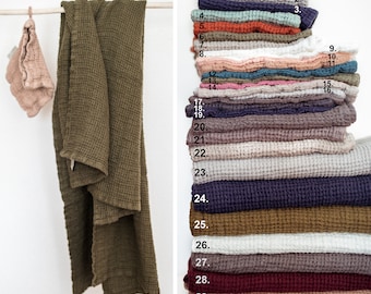 COMBINE YOUR OWN set of linen towels. Different sizes - body, hand, face, washcloth market place, choose your preferences! Variety colours