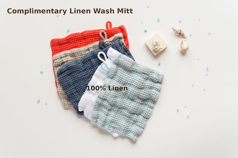 Linen Travel Towel – Brown Small Waffle Linen. Quick-Dry Lightweight Towel. Compact Eco-Friendly. Gift for travel lovers image 4