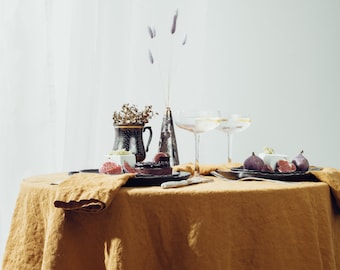 Versatile Linen Tablecloths: Choose Your Color, Shape, and Style