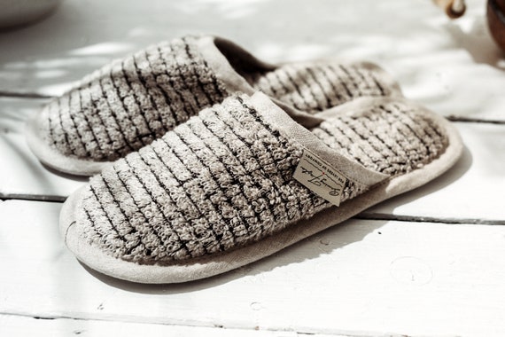 Pure Comfort: Handmade Linen and Cotton Slippers for Home, Sauna