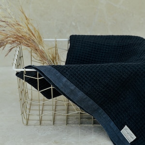 Double-Layer Linen Waffle Bath Mat for Bath and Shower Bliss