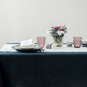 Variety of colours linen tablecloths, Linen fitted tablecloth, Custom tablecloth, Wedding tablecloth, Mom gift, Modern tablecloth
