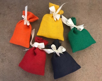 Sacs cadeaux de Noël, sacs cadeaux de Noël, sacs cadeaux en lin de Noël, pochette de Noël en lin, commandes groupées disponibles, sacs d'emballage cadeau