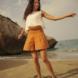 Stylish Linen Shorts / Skirt: Choose from 40 Colors!