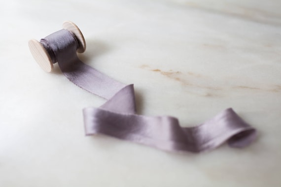 wedding favors wedding photography styling Lilac Silk Ribbon; Hand-dyed Silk Ribbon; Wedding bridal bouquet invitations