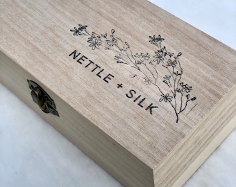 Natural Dye Kit | DIY Craft | Pre-measured plant dye kit in a wooden gift box.
