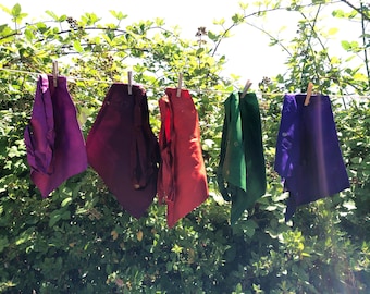 Upcycled Sari Silk Tote Bag: Rainbow Recycled Textile