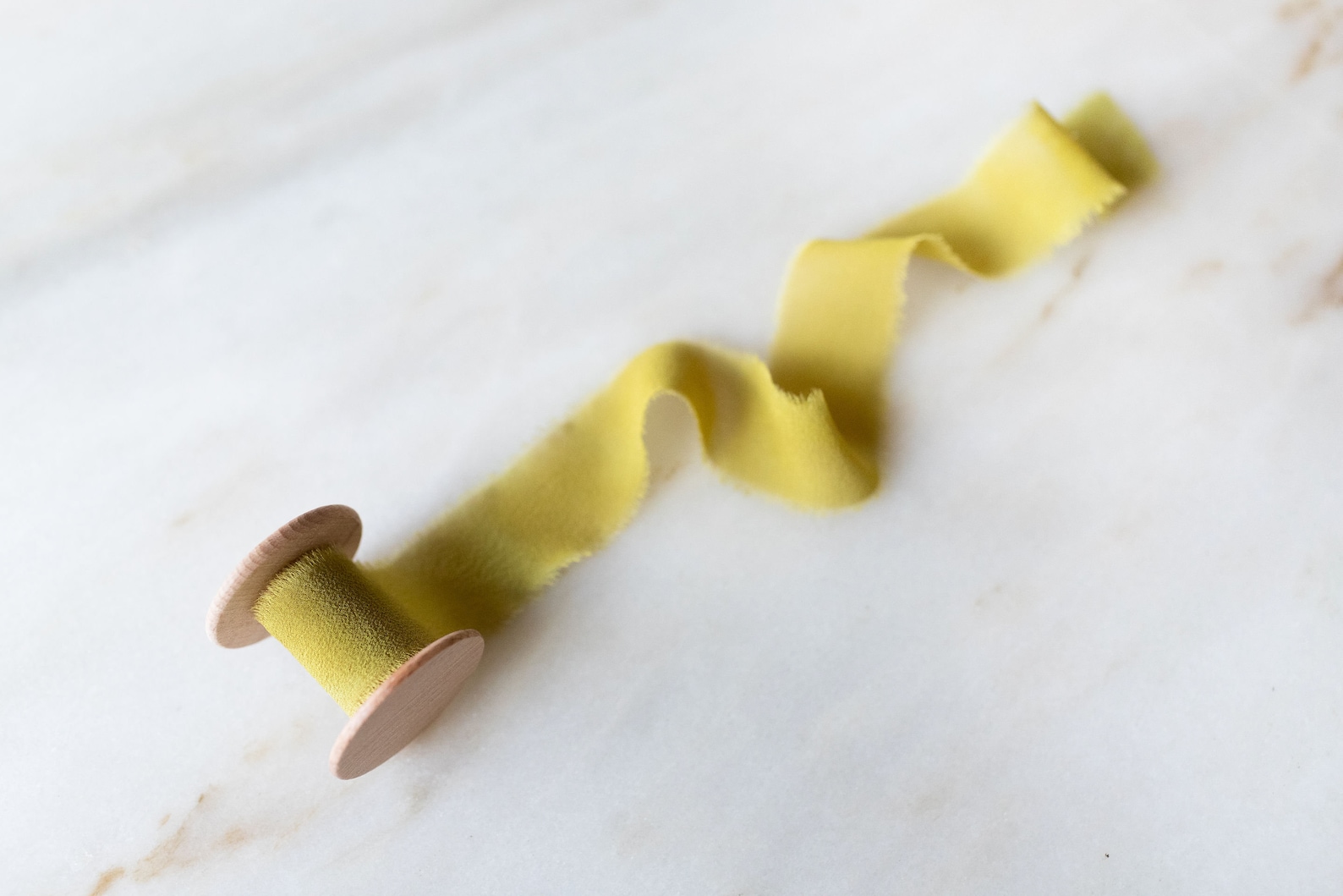 Hand Dyed Silk Chiffon Ribbon | 25mm Wide | Chartreuse Green ...