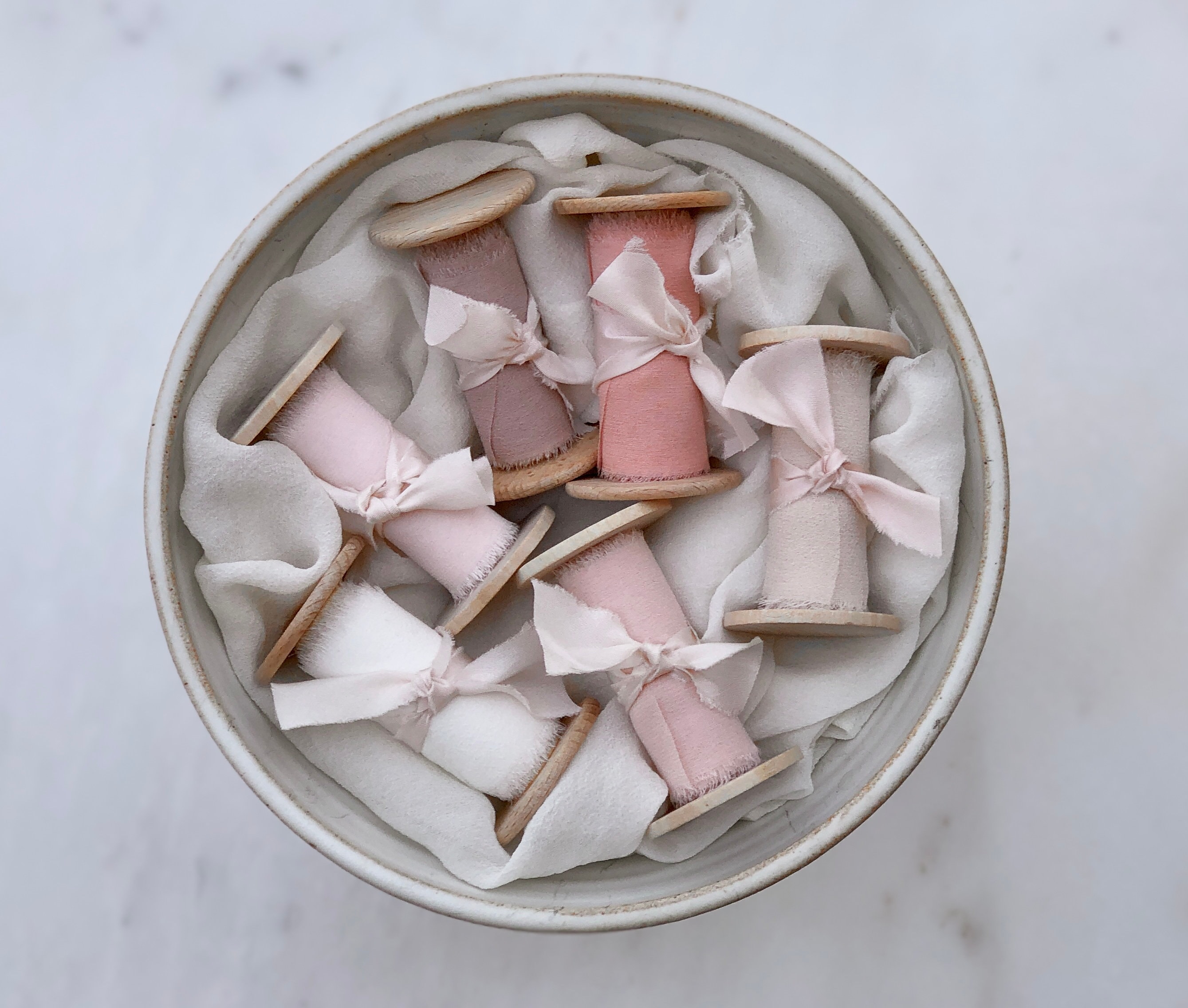 Toinette, Blush Pink Silk Charmeuse Ribbon – Nettle + Silk