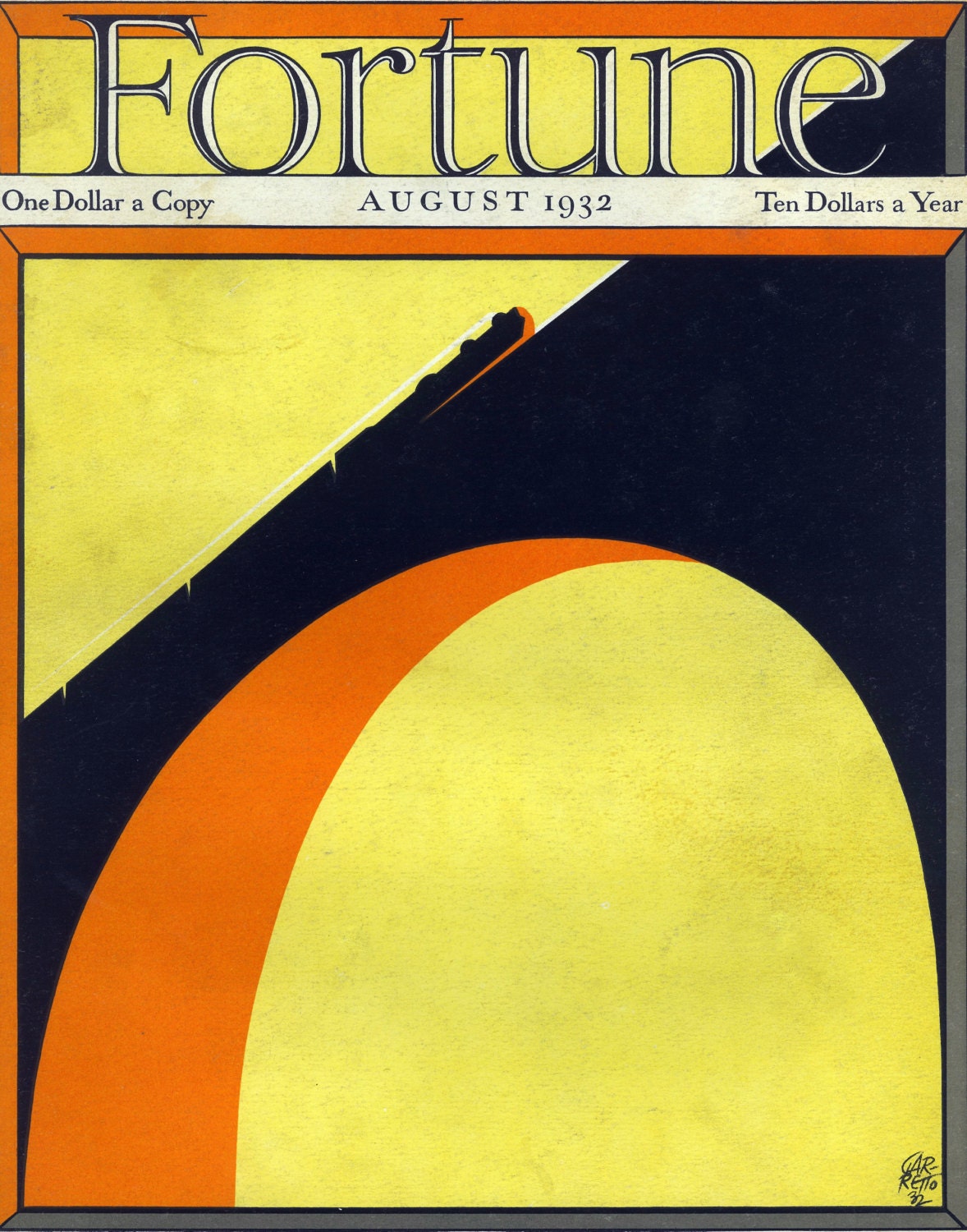 洋書 Photo Graphie 1932 year book The Train - Fortune Magazine Cover Art - Digital Print - by