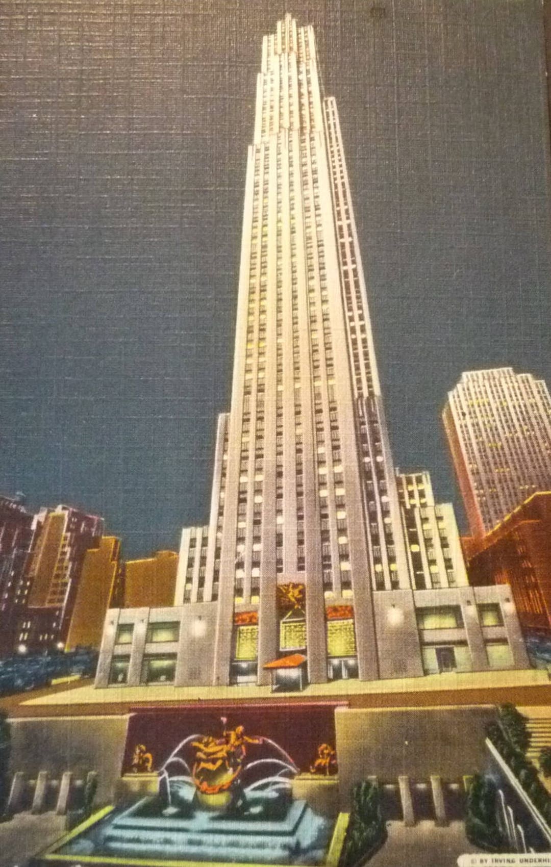 30 Rock at Night Rockefeller Center Tower- Framed 11 by 17 Print - New ...