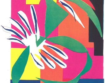 Matisse - Creole Dancer - Lively Abstract. Bold bright colors Beautiful print Gift for art lovers Framable art