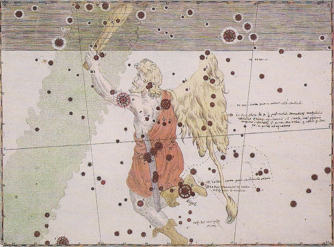 Orion Sky Chart Print for Sky Gazers Gift for Astronomers Gift for