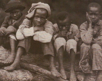 Home Boys Natchez Mississippi. The Old South Giclee print Reclaimed postcard. Several sizes to choose from Black Americana Jim Crow America