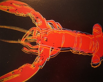 Warhol The Lobster- Graphic art from the 1980s Framable print - for Lobster lovers everywhere from Maine to Washington