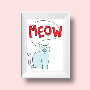 Stampa gatto miagolante 5x7