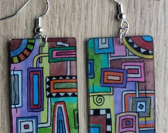 Boucles d'oreilles colorées