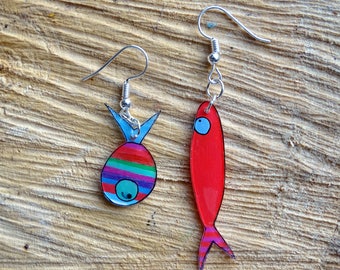 boucles d'oreilles les poissons