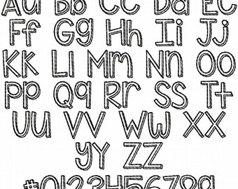 Fun Pop Font DIGITAL Embroidery Design - 5 Sizes Included