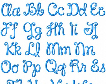 Happy Day Font DIGITAL Embroidery Design - 4 Sizes Included