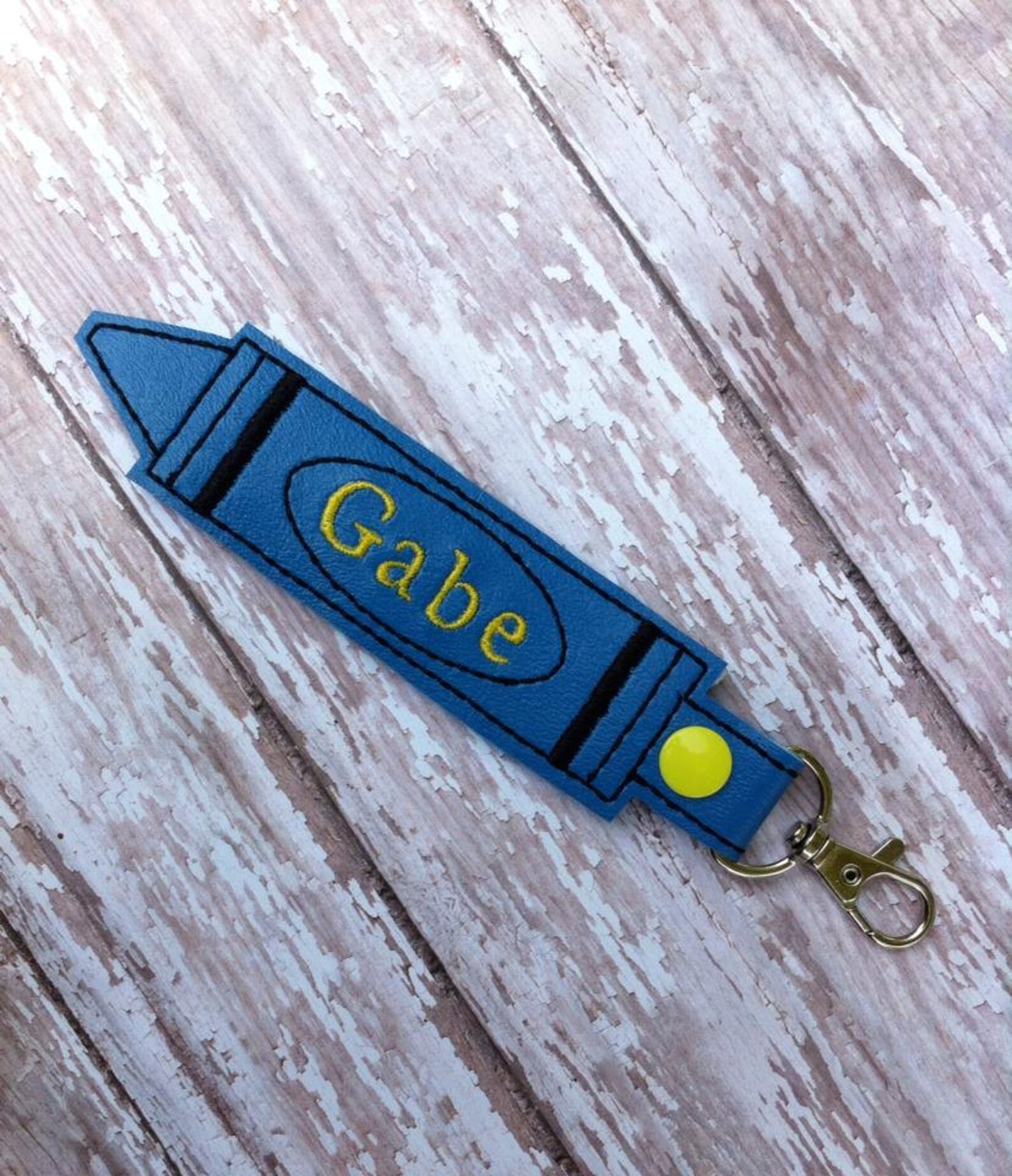 ITH Crayon Snap Tab/Key Fob DIGITAL Embroidery Design Etsy