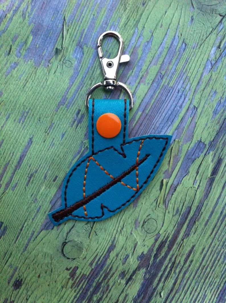 ITH Feather Snap Tab/key Fob DIGITAL Embroidery Design - Etsy